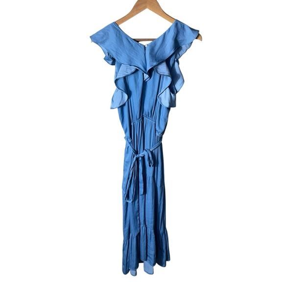 NEW LOFT Ruffle Tiered Midi Dress Size Large - Picture 6 of 9
